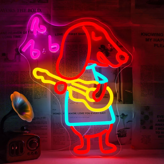 Playing Guitar Dachshund - GotLume