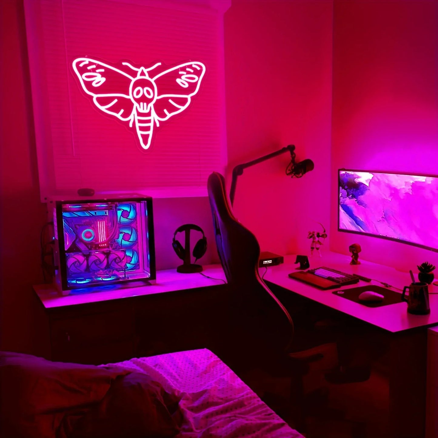 Butterfly Skull Neon Sign