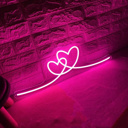 Double Heart Neon Sign - GotLume