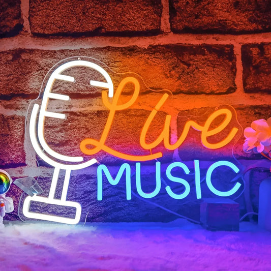 Live Music Neon Sign