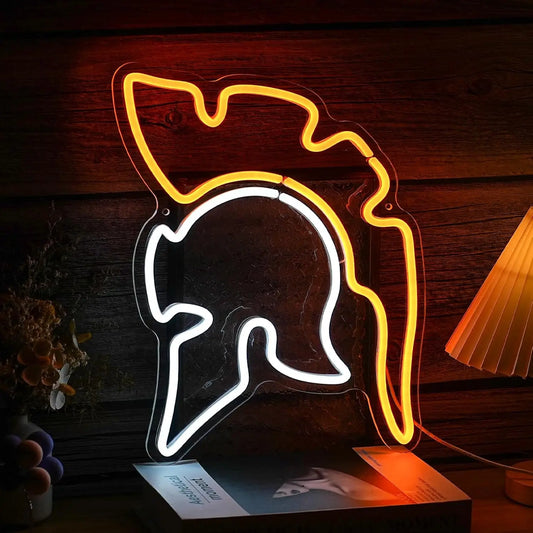 Spartan Helmet Neon Sign