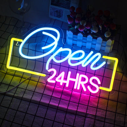 Open 24HRS Neon Sign