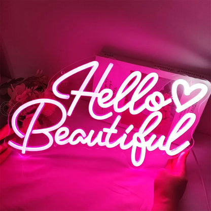 Hello Beautiful Neon Sign