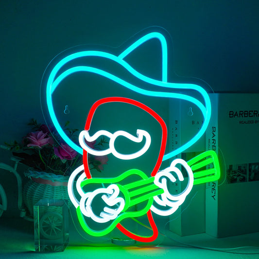 Cowboy Chili Playing Guitar - GotLume