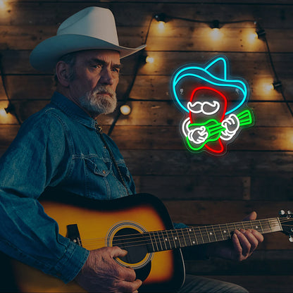 Cowboy Chili Playing Guitar - GotLume